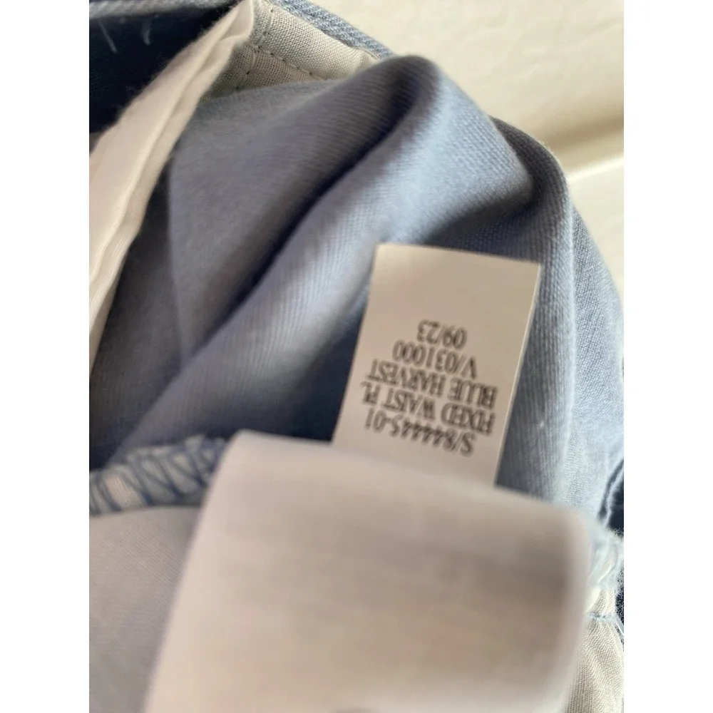 NWT Old Navy Chino Pants Mens 34x30 Blue Harvest Fixed Waist Pleated
